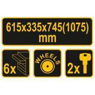 Vorel armoire à roulettes avec 6 tiroirs 62x33x107 cm 434374_1