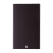 Power Bank - aluminium recyclé - 4000 mAh - USB et USB-C - couleur noire_1