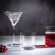 2 coupes à cocktail Martini Lines en cristal - Série Signature Drinks - Fines parois et légèreté_1