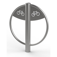 Appui cycles design et pratique - ORBI - acier thermolaqué ou inox - hauteur 1m - à sceller ou sur platines_1