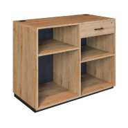 Comptoir Vertigo T01 MDF noir et chêne clair 120x60x93cm_1
