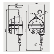 Équilibreur enrouleur 9520-9525 - câble inox - capacité 12 à 70 kg - course 2700 mm_1