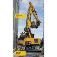 Pelleteuse mobile, compacte avec flèche à double déport parfaite pour travaux urbains, sur routes - Hydrema - MX 14G_1