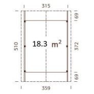 Préau couvert en bois - 1 place pour voiture - 18,3 m² - Garantie 5 ans_1