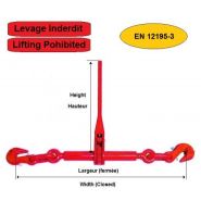 Tendeur d'arrimage - express - à cliquet pour chaîne 8 mm - norme EN 12195-3, 4000 kg CMU_1