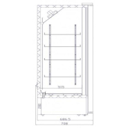 Vitrine verticale positive avec porte , idéal pour chr, traiteurs, boulangeries, pâtisseries et chocolateries -extra slim p white / black iarp_1