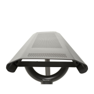 Banquette Oslo - Réf : 209160.Gpro - En acier perforé avec finition zinc - Longueur 1500 mm_1