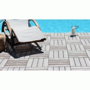 Dalle clipsable en polypropylène - Brun taupe n°3 - 38x38 cm - Épaisseur 25 mm - Rainurée_1