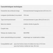 Renvoi d'angle - Wolfcraft GmbH - Perçage et vissage à 90° - Retour d'angle de 52 mm_1