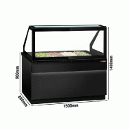 Saladette TORONTO - L1500 mm - Noire - 2 portes - 4x GN 1/1 - P900_1
