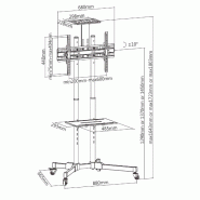 VALUE Support LCD/TV sur roues, jusqu'à 50kg (37