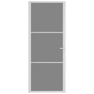 Vidaxl porte intérieure 83x201,5 cm blanc verre esg et aluminium 350585_1