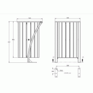 Corbeille OKOUME 120 Litres stratifié compact_1