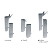 Kit d'amovibilité SERRUBLOC pour barrières de ville PROCITY - Acier galvanisé anticorrosion avec verrouillage clé triangle_1