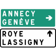 Panneau directionnel D43b - Présignalisation pour carrefours - WP Signalisation - gamme Innov recyclable et éco-responsable_1