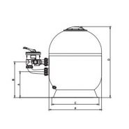 S240SLE - Filtres à sable Hayward Pool Europe - Polyester armé de fibres de verre - Poids vide 21 kg_2