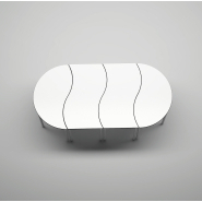 Table d'école Wave - structure métallique réglable en hauteur - finition blanche_1