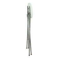 Tabouret pliant Ø30 pour mange-debout - polyéthylène blanc - Nîmes_1
