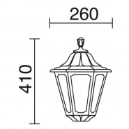 Luminaire extérieur DOPO - Indura Medium 6 - IP55 - E27 - 42W - Noir_1