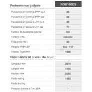 Queen-air RGU100DS - Groupe électrogène industriel insonorisé Genmac - 60Hz/1800rpm - 440/254V 3PH_1
