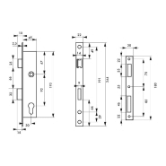 SERRURE ENCASTRABLE POUR PORTE D'ENTRÉE AXE À 30 L 45_1