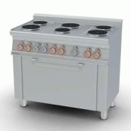 Fourneau Électrique LOTUS avec 6 plaques sur four statique | MagicLotus 600 - Porte acier_1