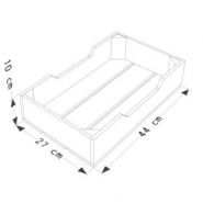 Caisse en bois tiroir T1H3 - Simply A Box - L44 x H10 x P27 cm - Bois brut ou 6 coloris lasure à l'eau_1