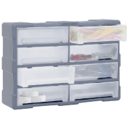 Vidaxl organisateur multi-tiroirs avec 8 grands tiroirs 52x16x37 cm 149600_1