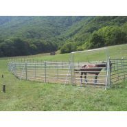 Barrière agricole en acier carbone étiré galvanisé à chaud - GEC 400/180 4m x 1,8m - 7 traverses_1