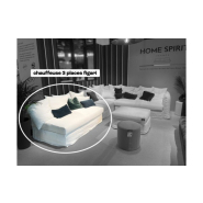 Chauffeuse 3 places Figari 166 cm - Home Spirit - Élégante et 100% déhoussable avec confort en plumes_1