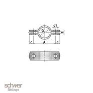 Colliers de fixation - Schwer Fittings - RS-C-A - DIN 3567 Form A avec vis et écrous inclus_1