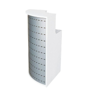 Comptoir d'angle L60xP60xH110cm Evolution - blanc - aggloméré_1