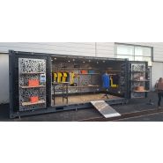 Container aménagé Shop-Box 20 pieds - Open-Side avec ouverture latérale, double porte et équipements premium_1