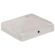 Vidaxl bouchons de poteau de clôture 6 pcs métal galvanisé 91x91 mm 145491_1