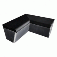 Banc arrondi avec angle 2x1000 mm x 470 mm - prêt à carreler en XPS - à assembler pour hammam et salle de bain_1