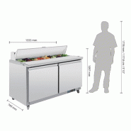 Comptoir de préparation 2 portes 527L Série U | Polar - GD883_1
