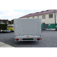 Remorque plateau HUMBAUR HT 305124 - 2 essieux, roues dessous, ridelles alu_1