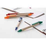 Stylo en papier et plastique recyclé - Encre noire - Couleur naturelle - 5g_1