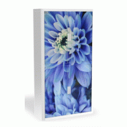 Armoire à rideaux avec décor nature - EasyOffice. - Hortensia, Haute_1