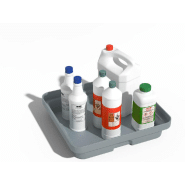 Bac de rétention PE 10 litres - sans caillebotis - Gris_1