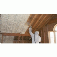 Isolation projetee mousse plafond_1