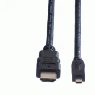 Value câble hdmi high speed avec ethernet, hdmi a m - micro hdmi d m, 2 m_1