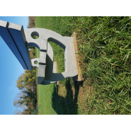 Banc public avec dossier 180 cm - 100% recyclé - robuste et sans entretien_2