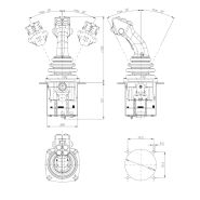 NS3 - Joysticks industriels Spohn & Burkhardt - poignée très robuste de 12 mm, en fonte d'aluminium avec engrenages métalliques_1