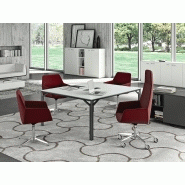 Siège de réunion Sting - Mécanisme harmonique - Accoudoirs fixes - Piètement aluminium 4 branches_1