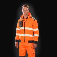 Sweat-shirt à capuche de sécurité recyclé - 100% polyester REPREVE - Réf: R503X - Norme EN ISO 20471 Classe 2_1