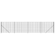 Vidaxl clôture en treillis métallique avec bride anthracite 2x10 m 154294_1