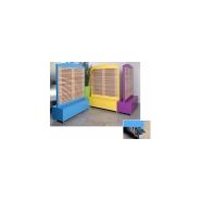 Cloisons mobiles - Ardal - 1 face lames, 1 face lisse avec panneau acoustique et bac de rangement sur roulettes_1