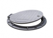 Couvercle et cadre en fer malléable - Couverture ronde durable d'inspection professionnelle - Modèle 800x800_1