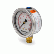 G2514L, Manomètre, 63 mm Face, Raccordement Vertical, Bain de glycérine, 70 bar pression maximale_1